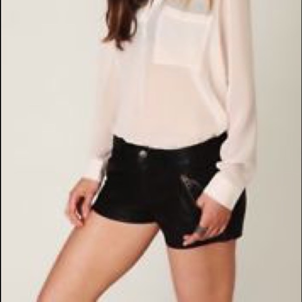 Vegan Leather Shorts